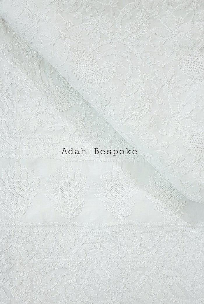 Chikankari Cotton Kurta ( Jaali ) - Adah Chikankari