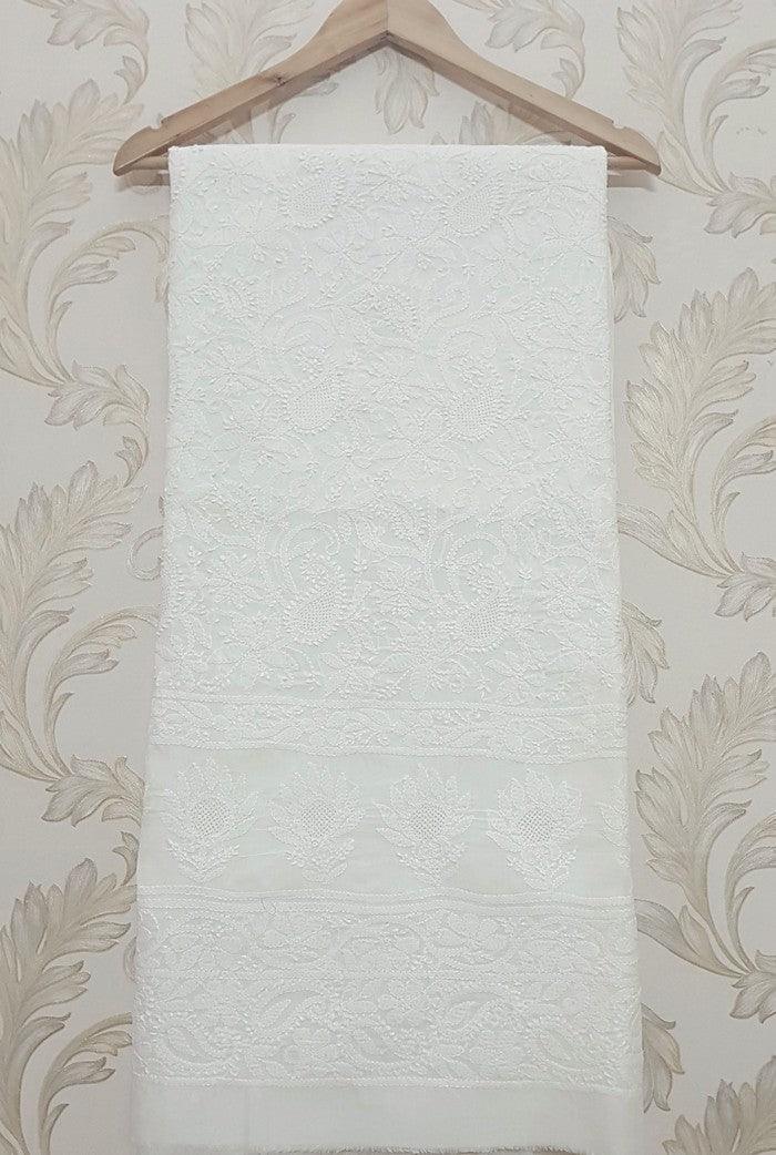 Chikankari Cotton Kurta ( Jaali ) - Adah Chikankari