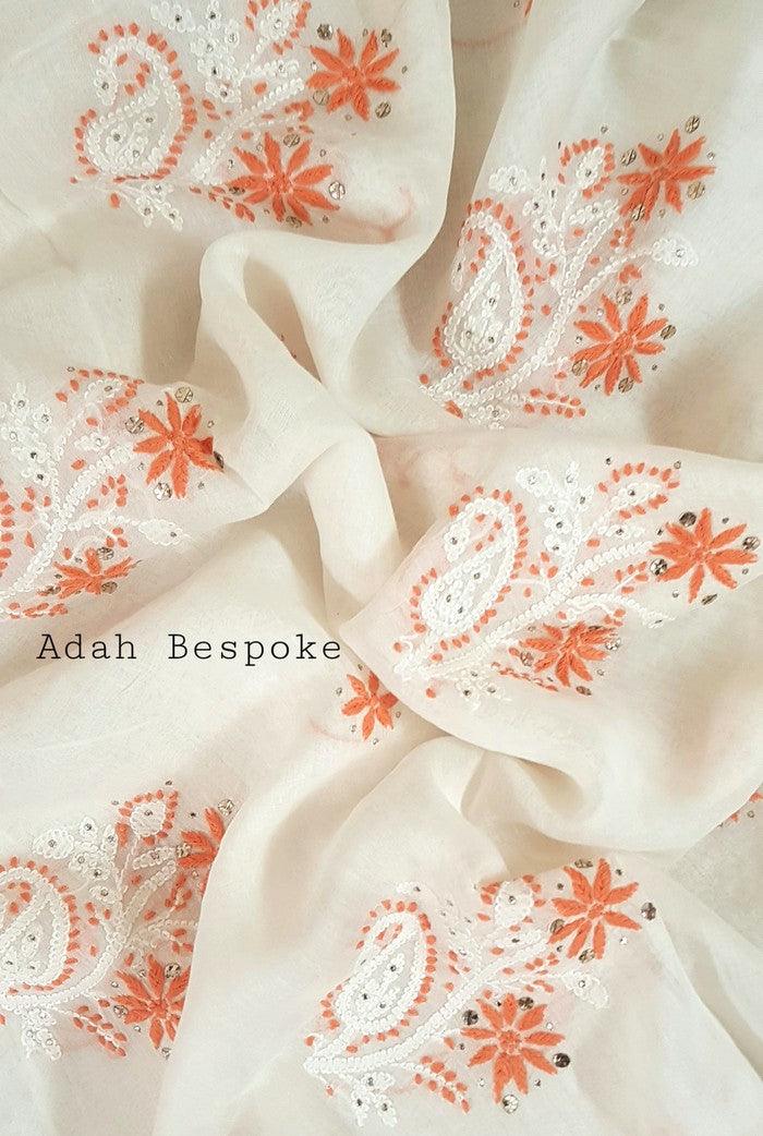 Chikankari Mulmul Chanderi Suit - Adah Chikankari