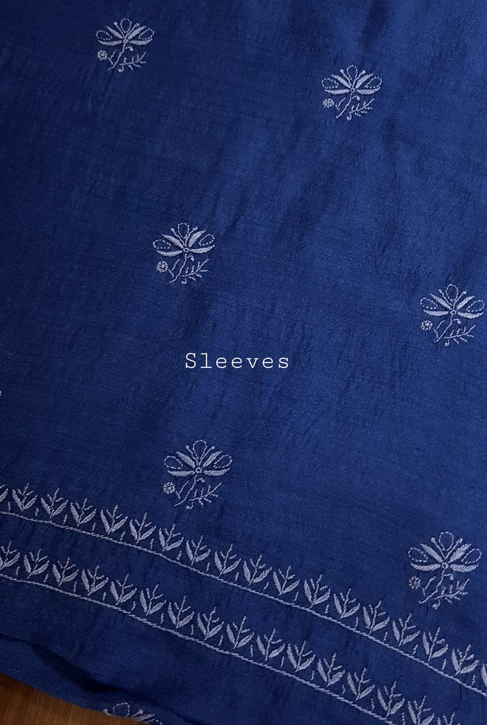 Chikankari Moonga Silk Set ( Do Taar )