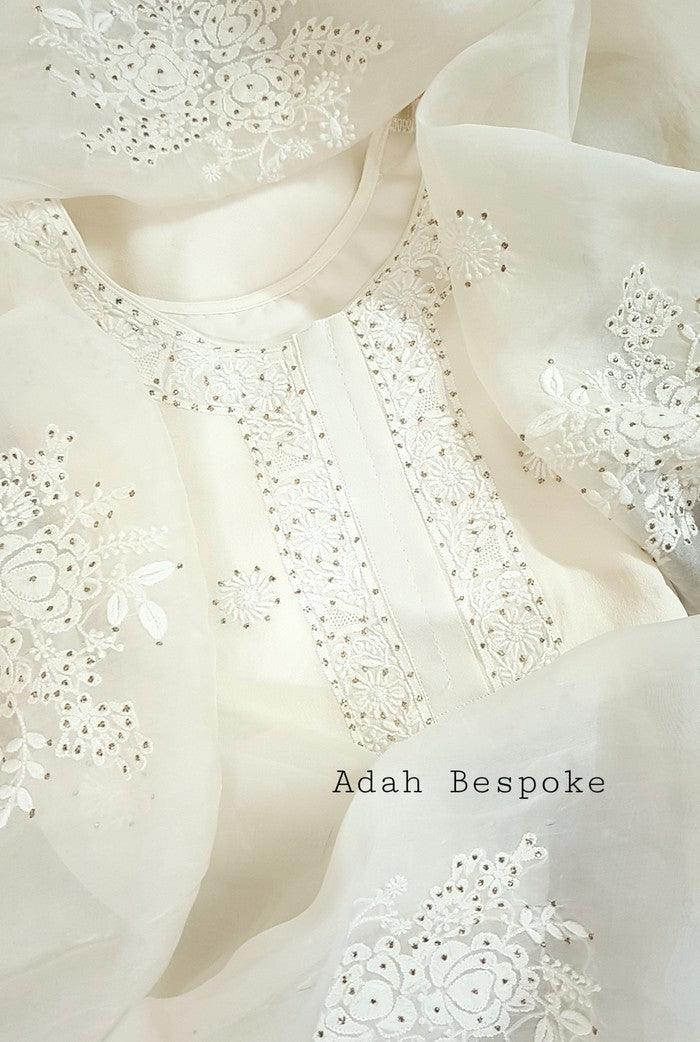Chikankari Pure Georgette Suit ( Fine Work ) - Adah Chikankari
