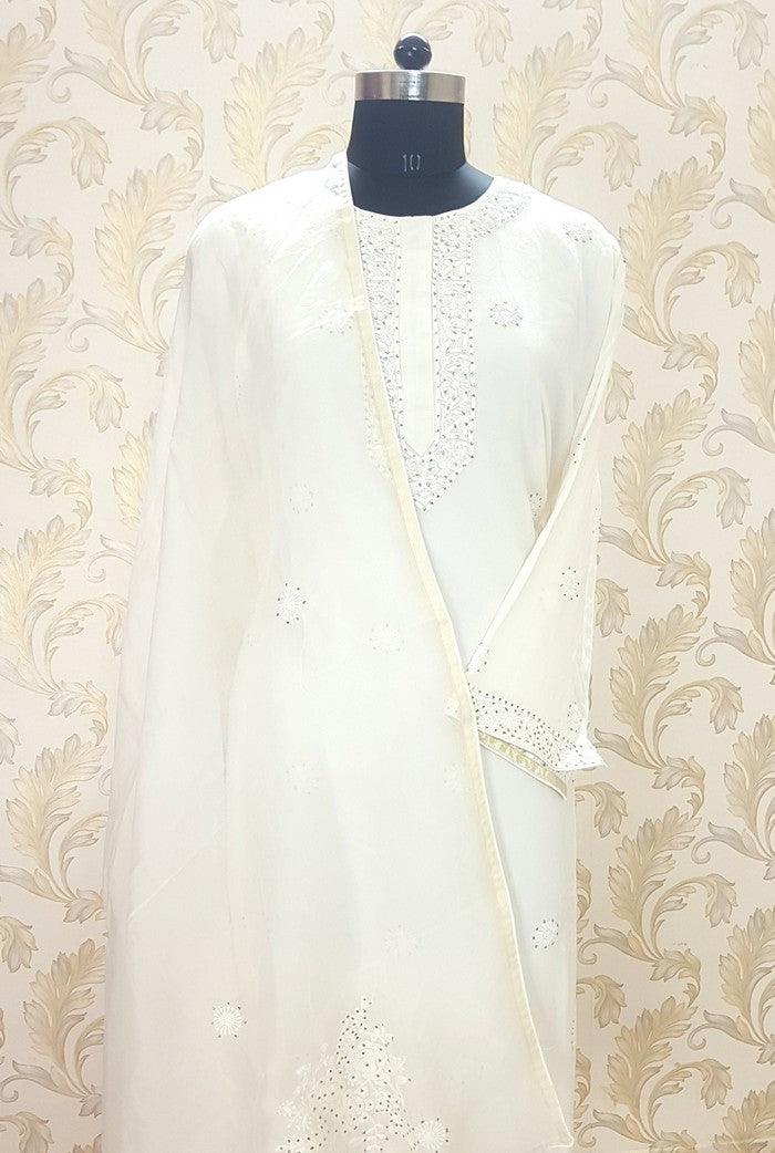 Chikankari Pure Georgette Suit ( Fine Work ) - Adah Chikankari