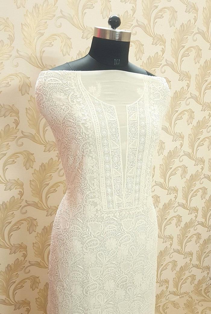 Chikankari Pure Georgette Suit ( Ek & Do Taar )