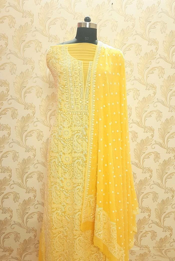 Chikankari Pure Georgette Suit ( Do Taar )