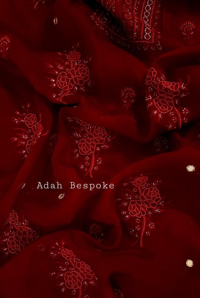 Chikankari Pure Organza Silk ( Pearl Work )