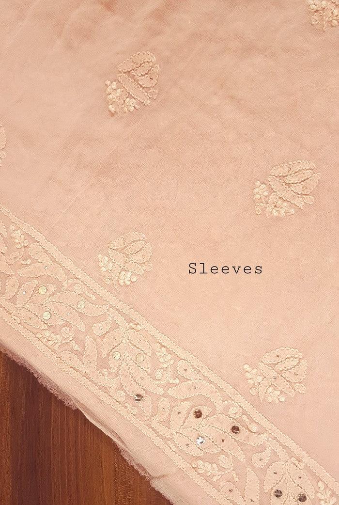 Chikankari Georgette Kurta & Dupatta ( Mukaish )
