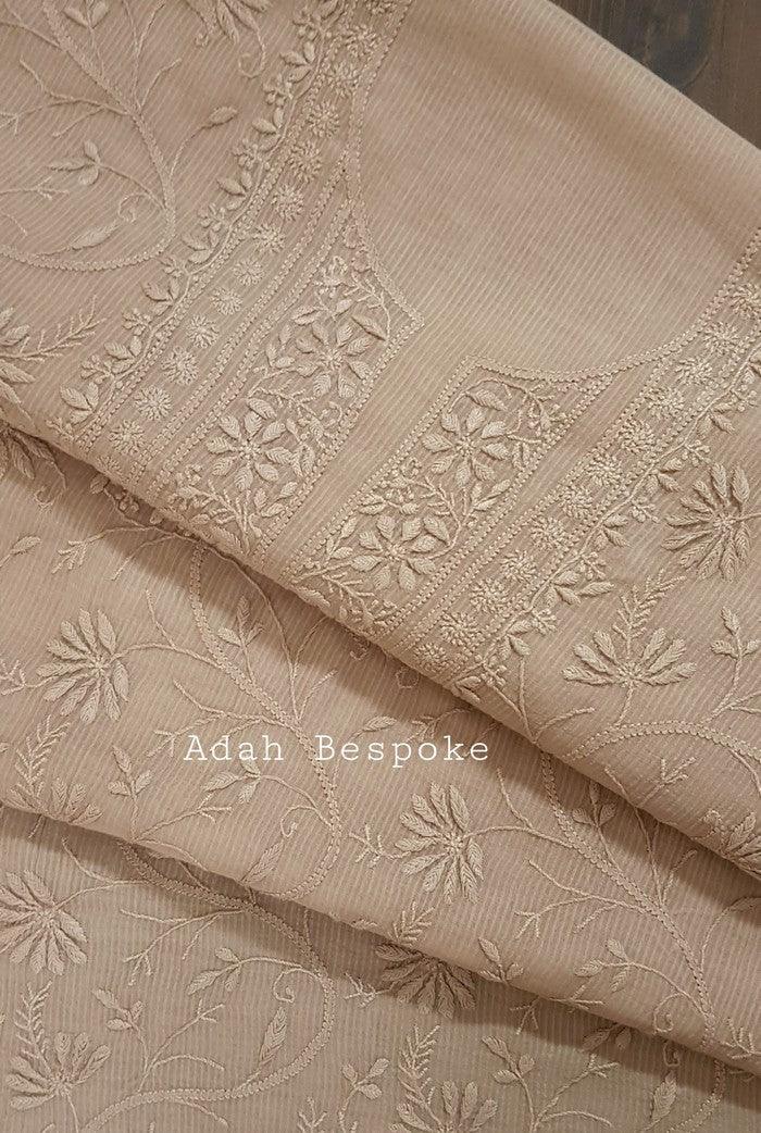Chikankari Maheshwari Cotton Set - Adah Chikankari