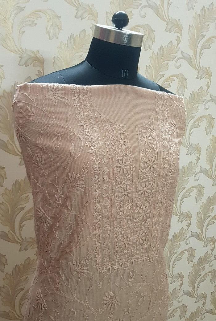 Chikankari Maheshwari Cotton Set - Adah Chikankari