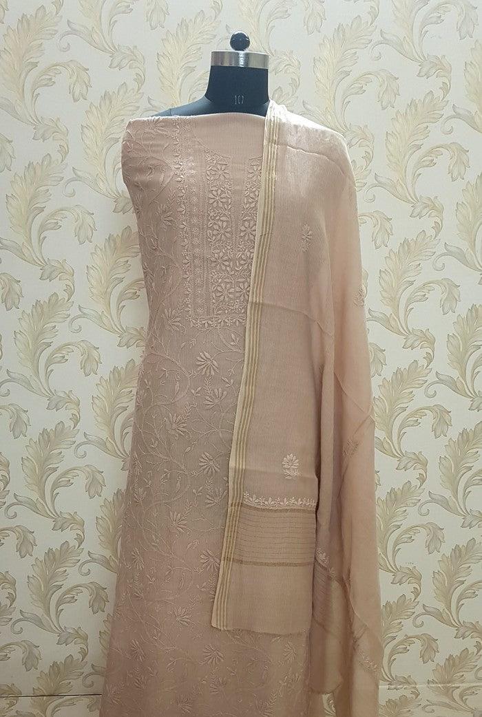 Chikankari Maheshwari Cotton Set - Adah Chikankari