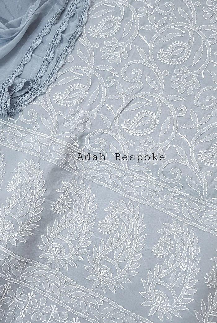 Chikankari Cotton Suit ( 3 Piece ) - Adah Chikankari