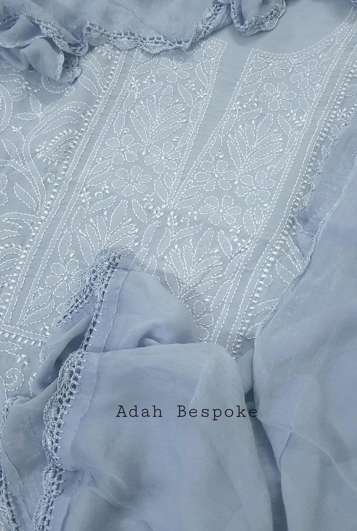 Chikankari Cotton Suit ( 3 Piece ) - Adah Chikankari