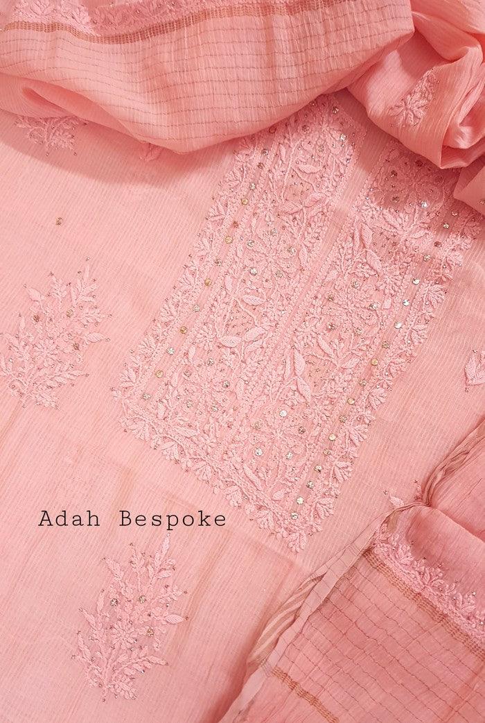 Chikankari Maheshwari Cotton Set - Adah Chikankari