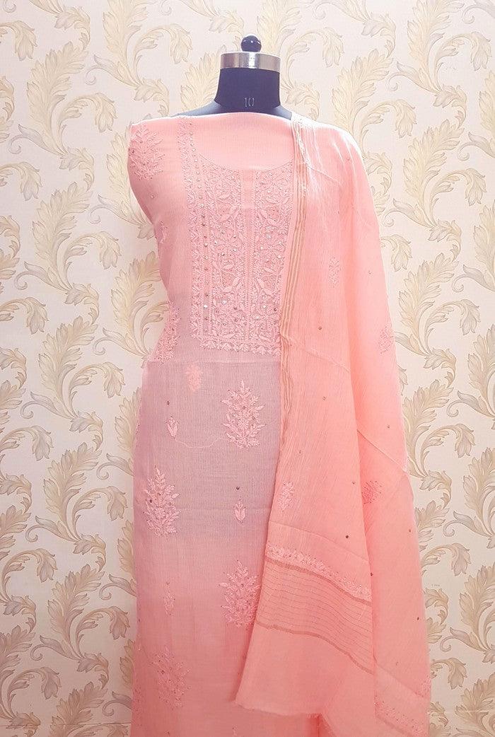 Chikankari Maheshwari Cotton Set - Adah Chikankari
