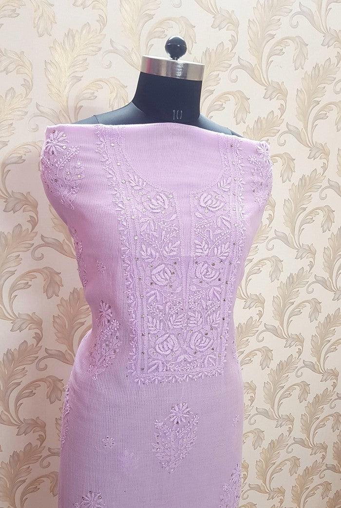 Chikankari Maheshwari Cotton Set - Adah Chikankari