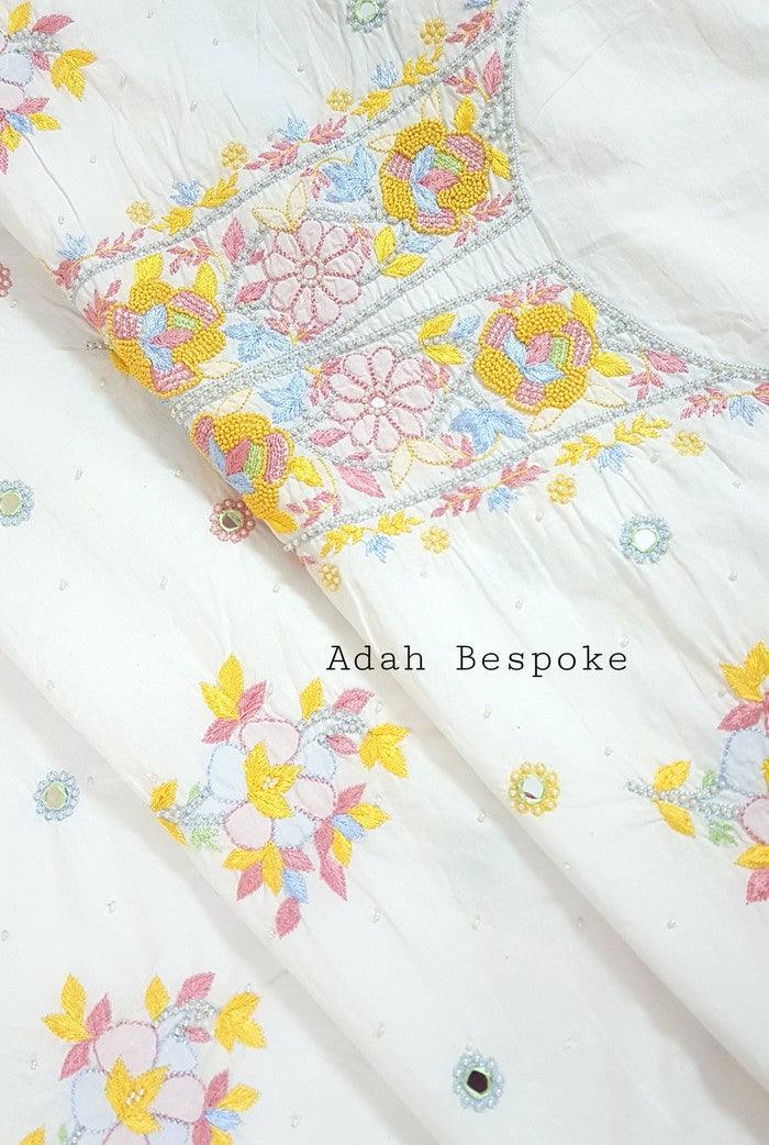Mulmul Cotton Full Suit ( Zardozi Work )