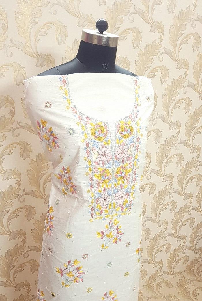 Mulmul Cotton Full Suit ( Zardozi Work )