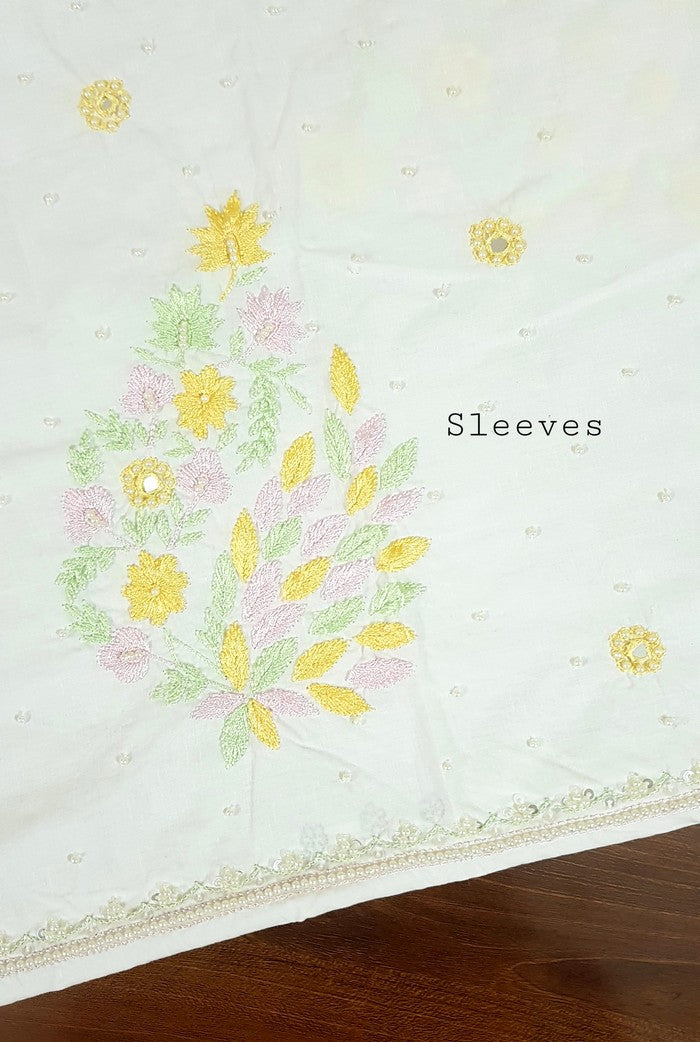 Mulmul Cotton Full Suit ( Zardozi Work )