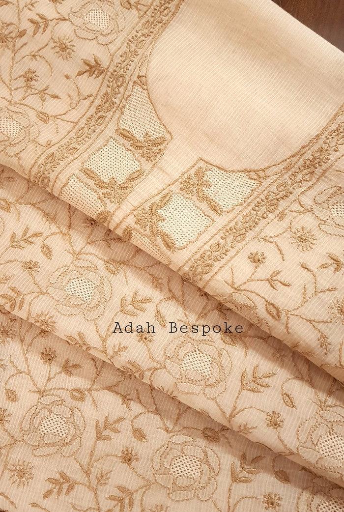 Premium Maheshwari Cotton Set ( Do Taar ) - Adah Chikankari
