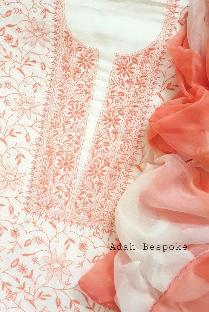 Premium Modal Cotton Suit ( Do Taar ) - Adah Chikankari