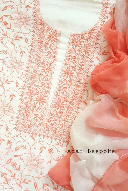 Premium Modal Cotton Suit ( Do Taar ) - Adah Chikankari