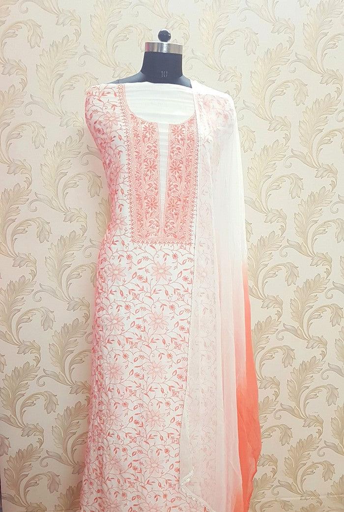 Premium Modal Cotton Suit ( Do Taar ) - Adah Chikankari