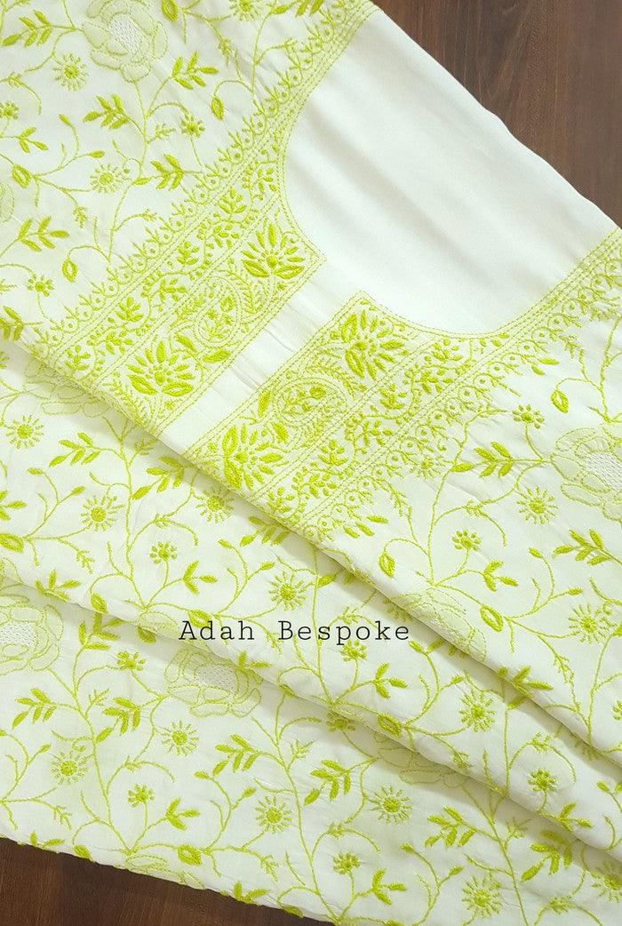 Premium Modal Cotton Suit ( Do Taar ) - Adah Chikankari