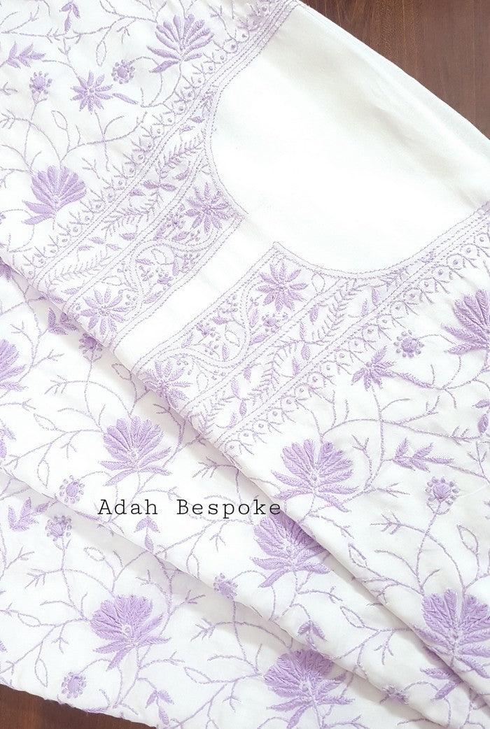 Premium Modal Cotton Suit ( Do Taar ) - Adah Chikankari