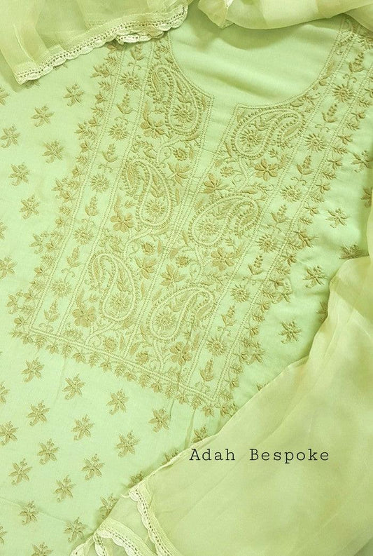 Premium Modal Cotton Suit ( Do Taar ) - Adah Chikankari