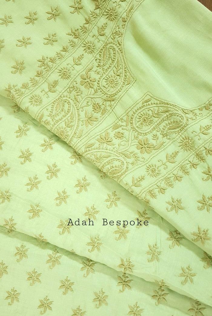Premium Modal Cotton Suit ( Do Taar ) - Adah Chikankari