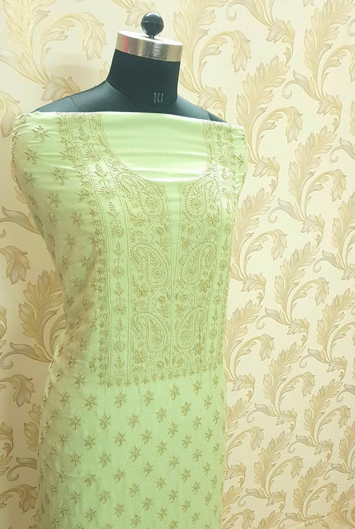 Premium Modal Cotton Suit ( Do Taar ) - Adah Chikankari