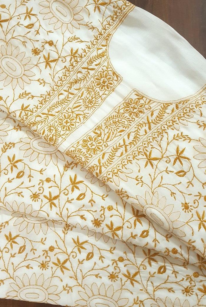 Premium Modal Cotton Suit ( Do Taar ) - Adah Chikankari