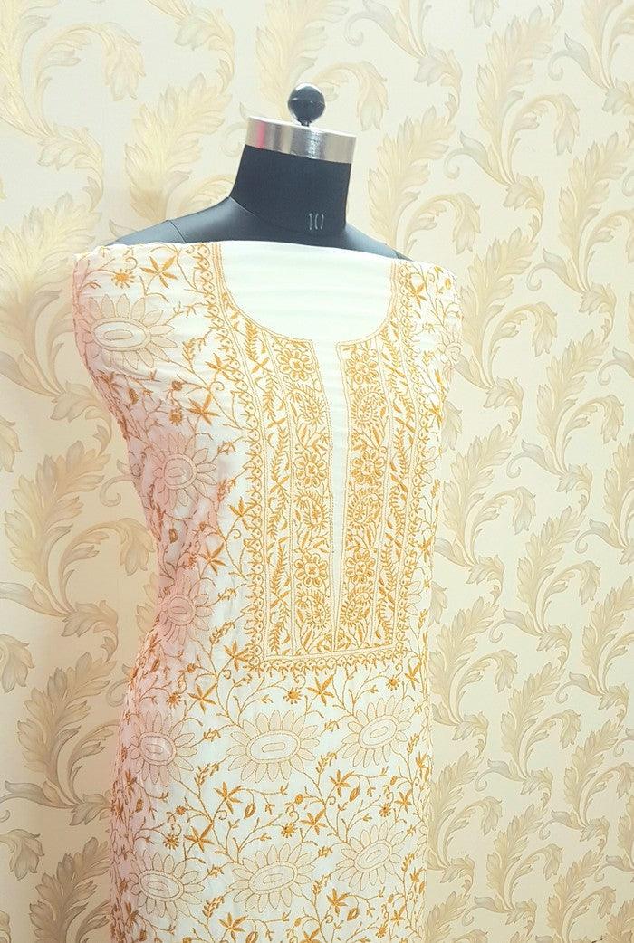Premium Modal Cotton Suit ( Do Taar ) - Adah Chikankari