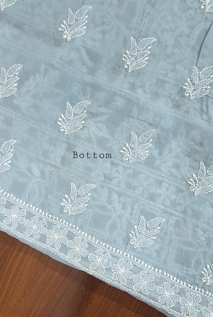 Chikankari Cotton Full Suit ( Jaali ) - Adah Chikankari