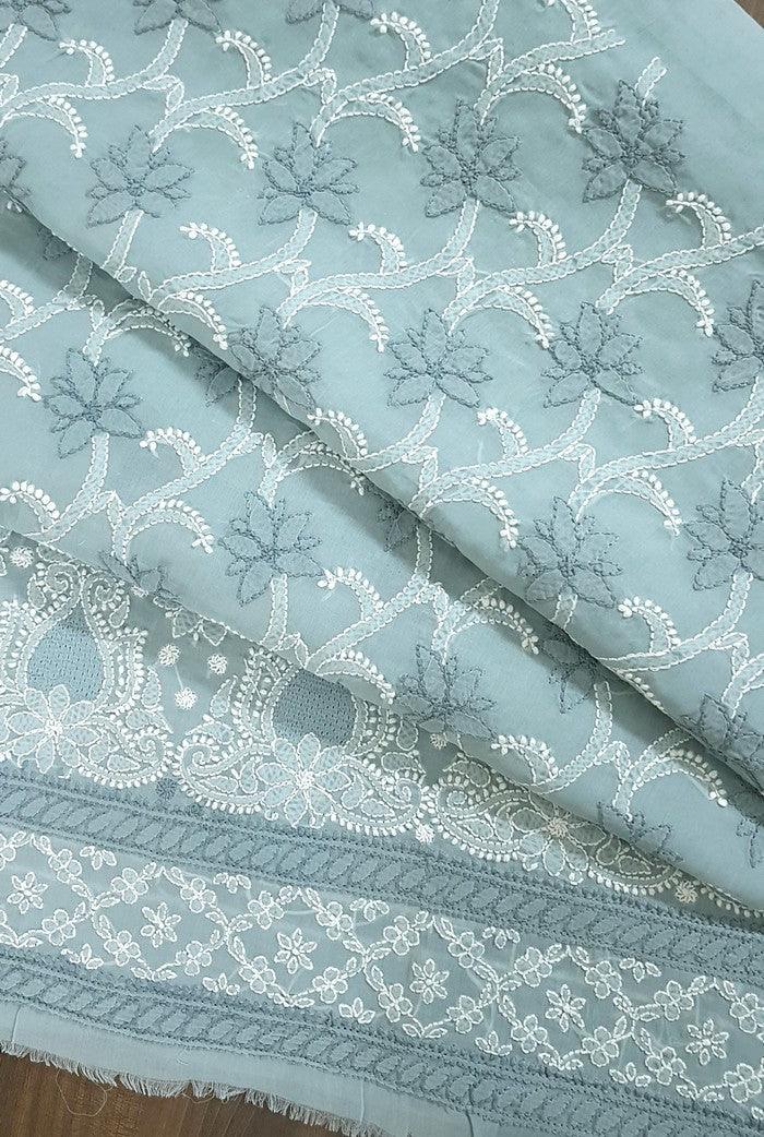 Chikankari Cotton Suit ( Multicolored ) - Adah Chikankari