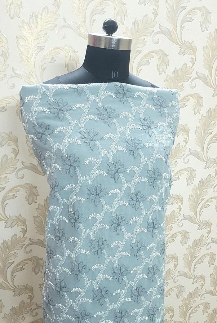 Chikankari Cotton Suit ( Multicolored ) - Adah Chikankari