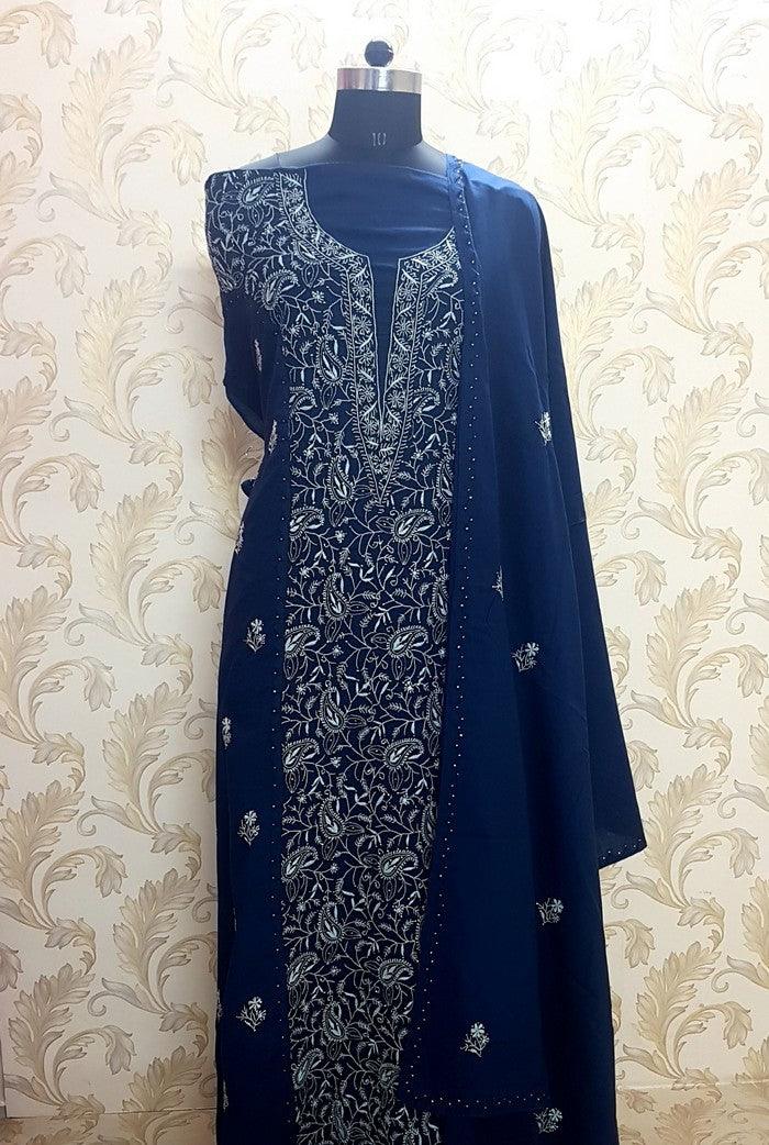 Chikankari Mulmul Set ( Do Taar ) - Adah Chikankari