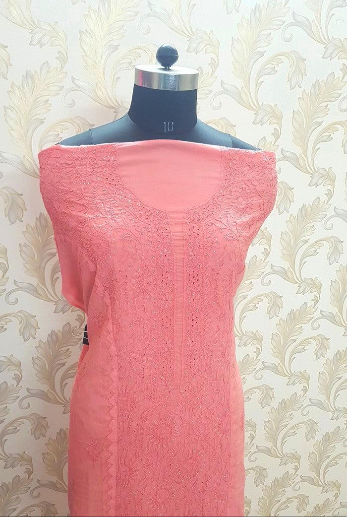 Chikankari Mulmul Set ( Do Taar ) - Adah Chikankari