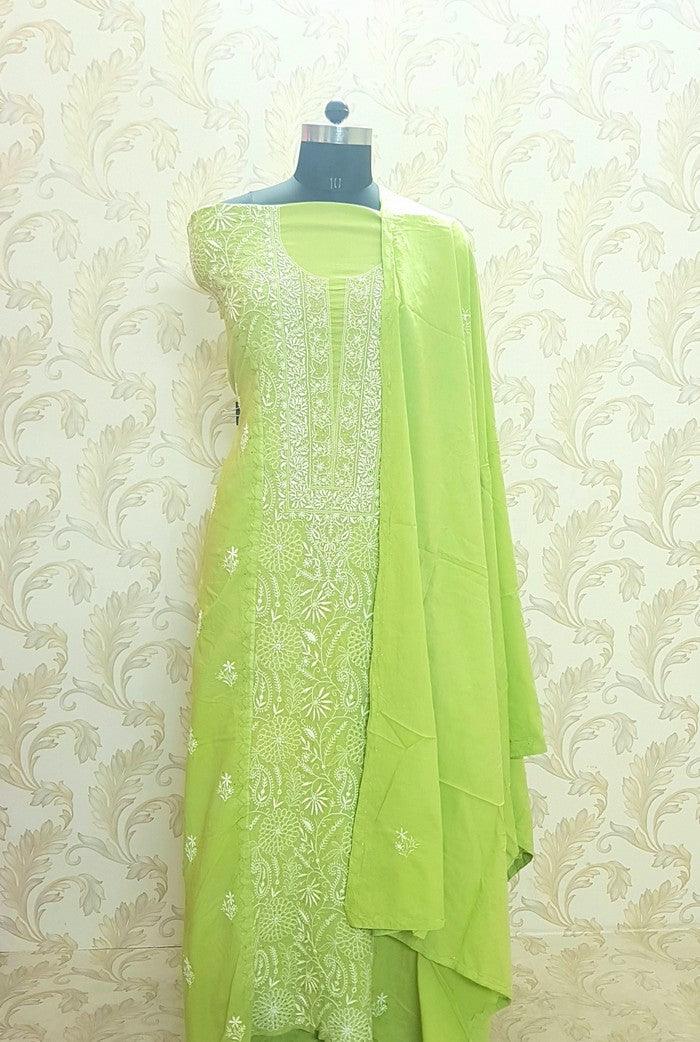 Chikankari Mulmul Set ( Do Taar ) - Adah Chikankari