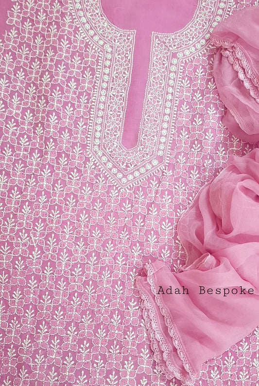 Chikankari Cotton Suit ( 3 Piece )