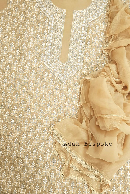 Chikankari Cotton Suit ( 3 Piece )