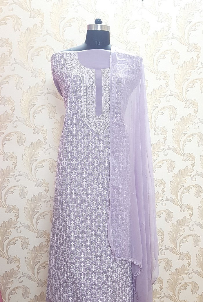 Chikankari Cotton Suit ( 3 Piece )