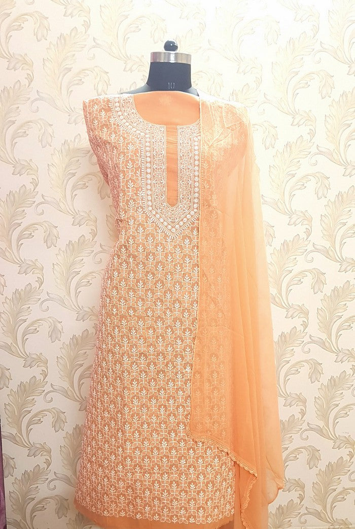 Chikankari Cotton Suit ( 3 Piece )