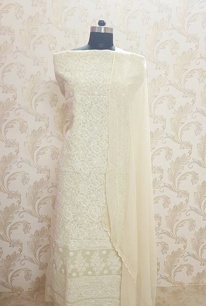 Chikankari Cotton Suit ( 3 Piece )