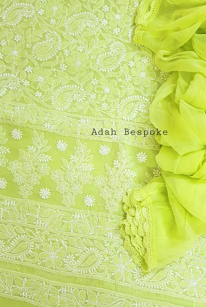 Chikankari Cotton Suit ( 3 Piece )