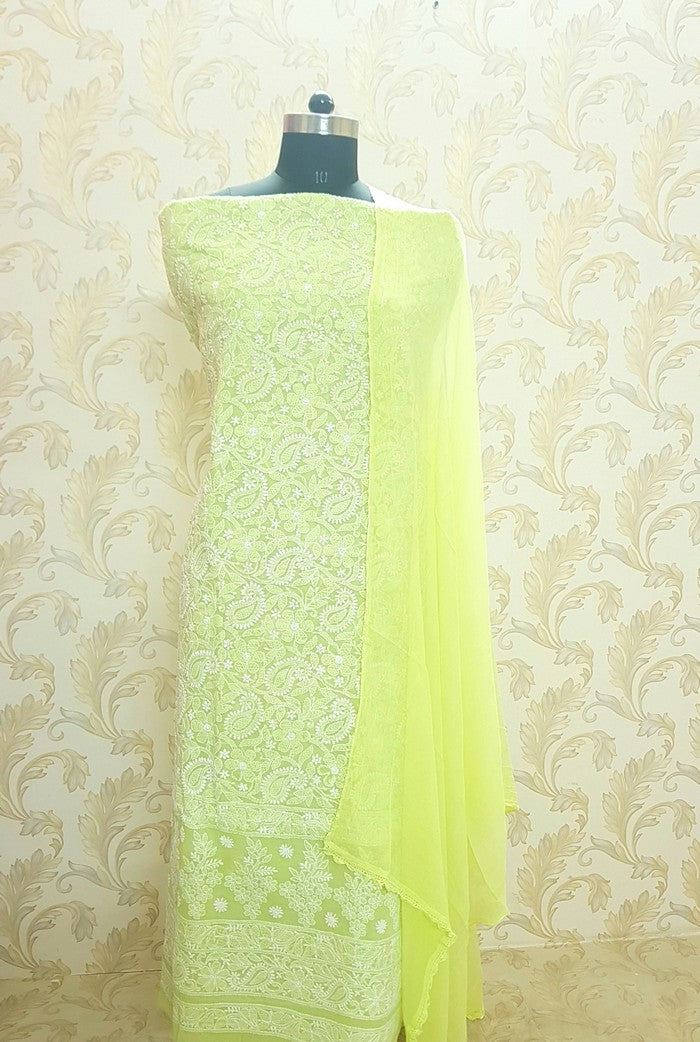 Chikankari Cotton Suit ( 3 Piece )