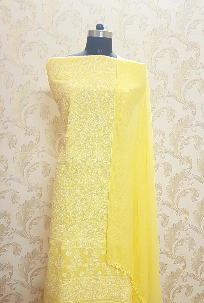 Chikankari Cotton Suit ( 3 Piece )