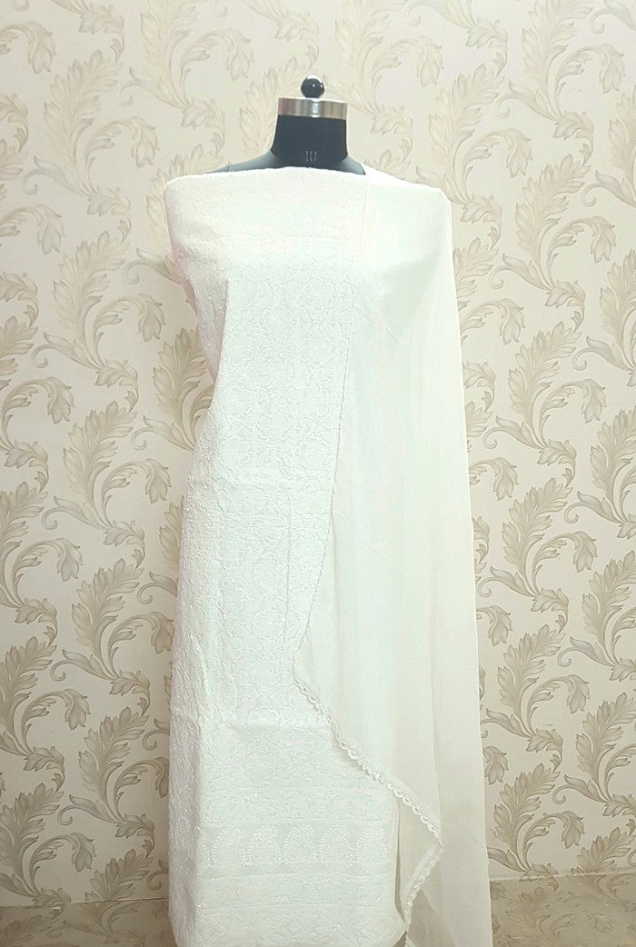 Chikankari Cotton Suit ( 3 Piece )