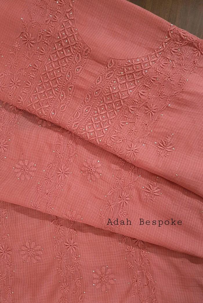 Chikankari Kota Suit - Adah Chikankari