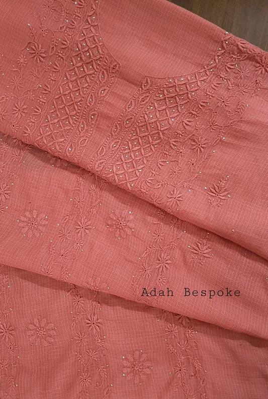Chikankari Kota Suit - Adah Chikankari