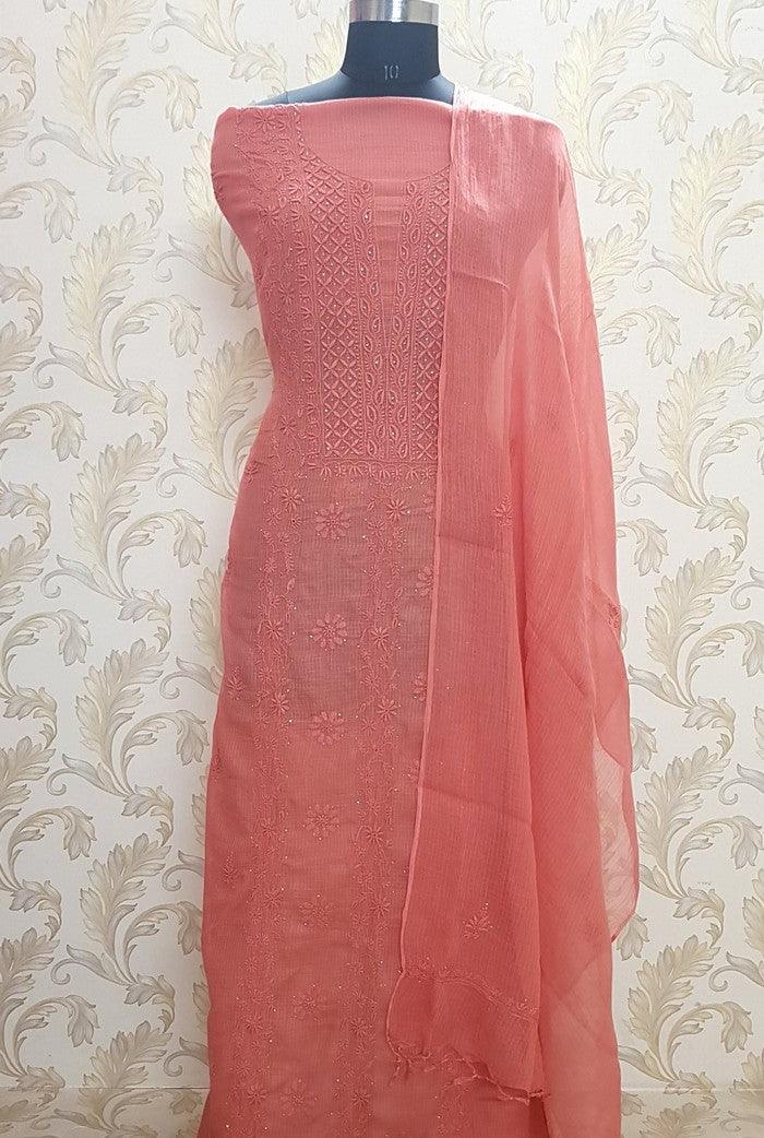 Chikankari Kota Suit - Adah Chikankari